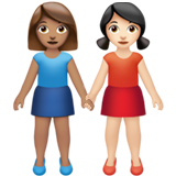 Women Holding Hands: Medium Skin Tone, Light Skin Tone, the design in this release