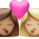 Kiss: Woman, Woman, Medium Skin Tone, Medium-Light Skin Tone, the design in this release