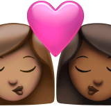 Kiss: Woman, Woman, Medium Skin Tone, Medium-Dark Skin Tone, the design in this release