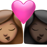 Kiss: Woman, Woman, Medium Skin Tone, Dark Skin Tone, the design in this release