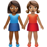 Women Holding Hands: Medium-Dark Skin Tone, Medium Skin Tone, the design in this release