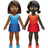 Women Holding Hands: Medium-Dark Skin Tone, Dark Skin Tone, the design in this release