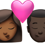 Kiss: Woman, Man, Medium-Dark Skin Tone, Dark Skin Tone, the design in this release