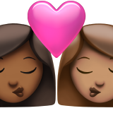 Kiss: Woman, Woman, Medium-Dark Skin Tone, Medium Skin Tone, the design in this release