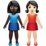 Women Holding Hands: Dark Skin Tone, Light Skin Tone, the design in this release