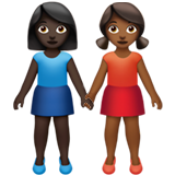 Women Holding Hands: Dark Skin Tone, Medium-Dark Skin Tone, the design in this release