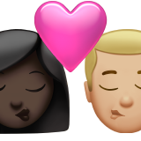 Kiss: Woman, Man, Dark Skin Tone, Medium-Light Skin Tone, the design in this release