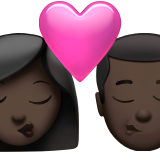 Kiss: Woman, Man, Dark Skin Tone, the design in this release