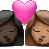 Kiss: Woman, Woman, Dark Skin Tone, Medium Skin Tone, the design in this release