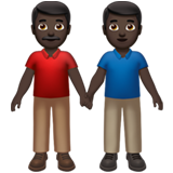 Men Holding Hands: Dark Skin Tone, the design in this release