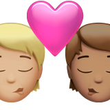Kiss: Person, Person, Medium-Light Skin Tone, Medium Skin Tone, the design in this release