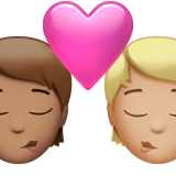 Kiss: Person, Person, Medium Skin Tone, Medium-Light Skin Tone, the design in this release