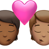 Kiss: Person, Person, Medium-Dark Skin Tone, Medium Skin Tone, the design in this release