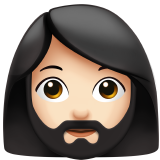 Woman: Light Skin Tone, Beard, the design in this release