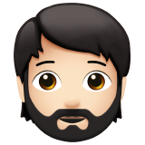 Person: Light Skin Tone, Beard, the design in this release