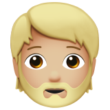 Person: Medium-Light Skin Tone, Beard, the design in this release