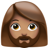 Woman: Medium Skin Tone, Beard, the design in this release
