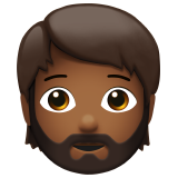 Person: Medium-Dark Skin Tone, Beard, the design in this release