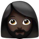 Woman: Dark Skin Tone, Beard, the design in this release