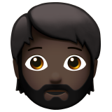 Person: Dark Skin Tone, Beard, the design in this release