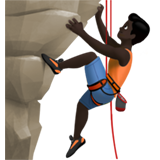 Man Climbing: Dark Skin Tone, the previous design