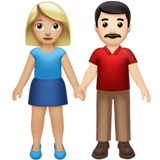 Woman and Man Holding Hands: Medium-Light Skin Tone, Light Skin Tone, the previous design
