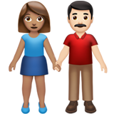 Woman and Man Holding Hands: Medium Skin Tone, Light Skin Tone, the previous design