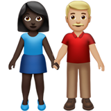 Woman and Man Holding Hands: Dark Skin Tone, Medium-Light Skin Tone, the previous design