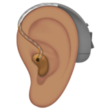 Ear with Hearing Aid: Medium Skin Tone, the design in this release