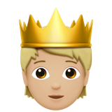 Person with Crown: Medium-Light Skin Tone, the design in this release