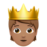 Person with Crown: Medium Skin Tone, the design in this release