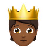 Person with Crown: Medium-Dark Skin Tone, the design in this release