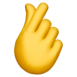 Hand with Index Finger and Thumb Crossed, the design in this release