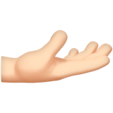 Palm up Hand: Light Skin Tone, the design in this release