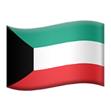 Flag: Kuwait as drawn by Apple in iOS 16.4