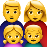 Family: Man, Woman, Girl, Boy, the previous design