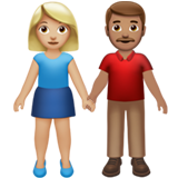 Woman and Man Holding Hands: Medium-Light Skin Tone, Medium Skin Tone, the design in this release