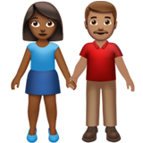 Woman and Man Holding Hands: Medium-Dark Skin Tone, Medium Skin Tone, the design in this release