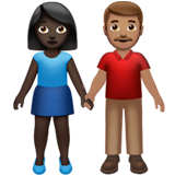 Woman and Man Holding Hands: Dark Skin Tone, Medium Skin Tone, the design in this release