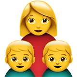 Family: Woman, Boy, Boy, the previous design