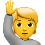 Person Raising Hand, the previous design