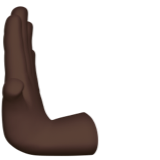 Leftwards Pushing Hand: Dark Skin Tone, the design in this release