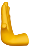 Leftwards Pushing Hand as drawn by Apple in iOS 16.4