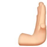 Rightwards Pushing Hand: Light Skin Tone, the design in this release