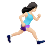 Woman Running Facing Right: Light Skin Tone, the design in this release