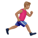 Man Running Facing Right: Medium Skin Tone, the design in this release