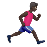 Man Running Facing Right: Dark Skin Tone, the design in this release