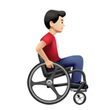 Man in Manual Wheelchair Facing Right: Light Skin Tone, the design in this release