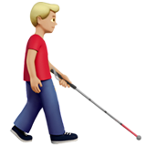 Man with White Cane Facing Right: Medium-Light Skin Tone, the design in this release