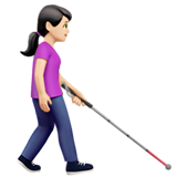 Woman with White Cane Facing Right: Light Skin Tone, the design in this release